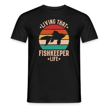 Aquaristics Aquarist Aquarium Fish Aquarist - Men's T-Shirt - black - Front - AI Model Male 178 light (178cm)