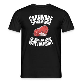 Carnivore Diät Carnivore Ernährung Carnivore Diet - T-shirt homme - noir - Devant - AI Model Male 178 light (178cm)