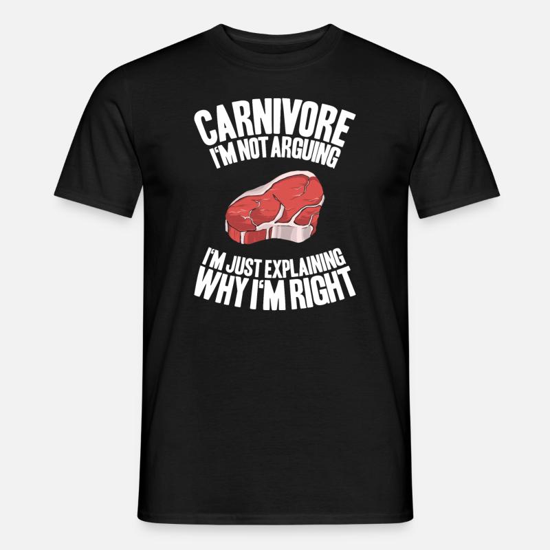Carnivore Diät Carnivore Ernährung Carnivore Diet - Männer T-Shirt - Schwarz