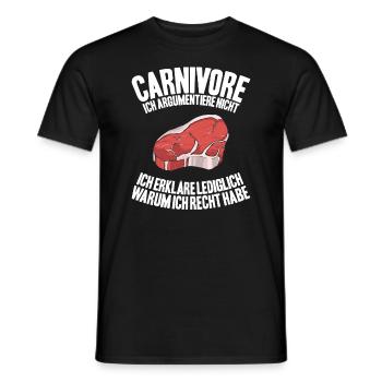 Carnivore Diät Carnivore Ernährung Carnivore Diet - Men's T-Shirt - black - Front - AI Model Male 178 light (178cm)