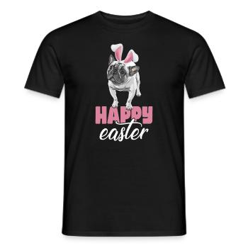 Frohe Ostern French Bulldog - Männer T-Shirt - Schwarz - Vorne - AI Model Male 178 light (178cm)
