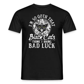 Je suis tellement gothique que les chats noirs pensent que j’apporte de la malchance - T-shirt homme - noir - Devant - AI Model Male 178 light (178cm)