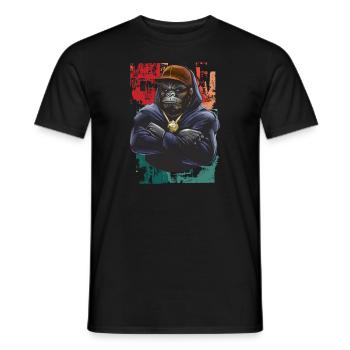 Monkey Make a statement with our - Men's T-Shirt - black - Front - AI Model Male 178 light (178cm)
