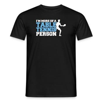 Tischtennis Ping Pong Pingpong Table Tennis - Men's T-Shirt - black - Front - AI Model Male 178 light (178cm)