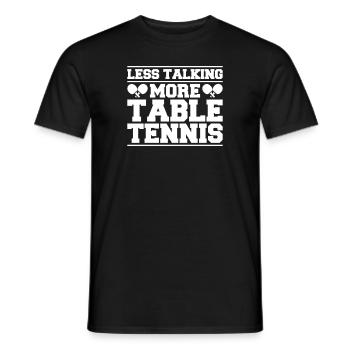 Tennis de table, Ping pong, Ping-pong Tennis de table - T-shirt homme - noir - Devant - AI Model Male 178 light (178cm)
