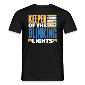 Gardien de l’administrateur réseau des lumières clignotantes - T-shirt homme - noir - Devant - AI Model Male 178 light (178cm)