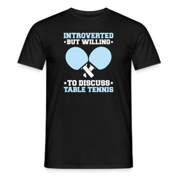 Tischtennis Ping Pong Pingpong Table Tennis - Men's T-Shirt - black - Front - AI Model Male 178 light (178cm)