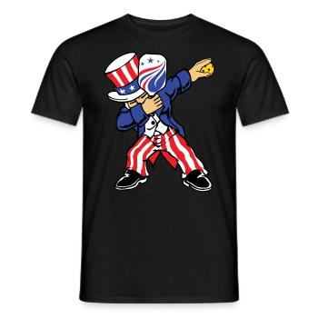 Pickleball Amerikanische Flagge 4. Juli Pickleballer - Männer T-Shirt - Schwarz - Vorne - AI Model Male 178 light (178cm)