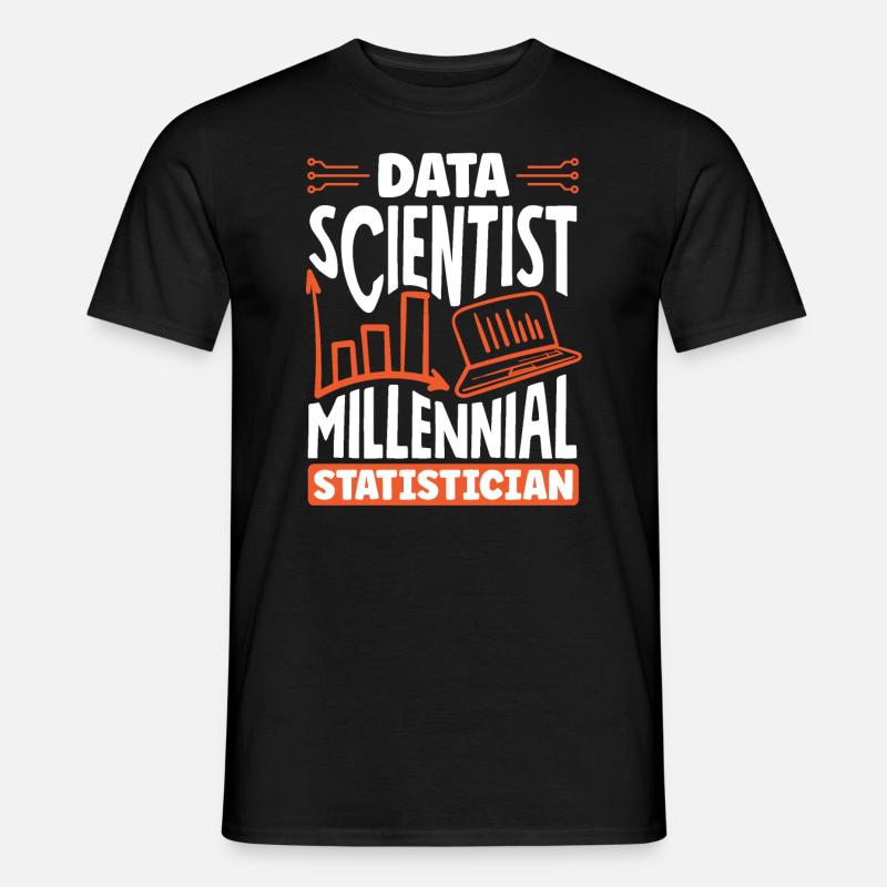 Data Scientist Millennial Statisticien - T-shirt homme - noir