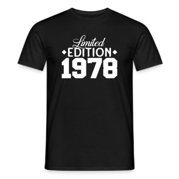 Vintage 1978 Retro Bitrthday Limited Edition - Men's T-Shirt - black - Front - AI Model Male 178 light (178cm)