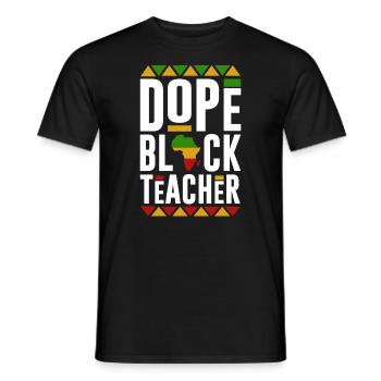 Black Teacher, Black History Month - Men's T-Shirt - black - Front - AI Model Male 178 light (178cm)