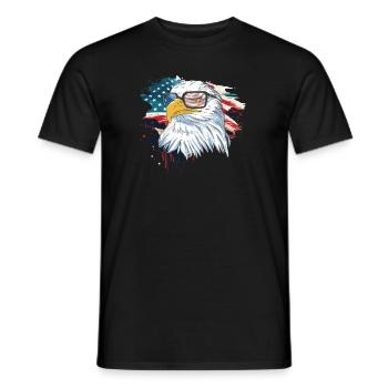 U.S. flag American Power July 4 - Men's T-Shirt - black - Front - AI Model Male 178 light (178cm)