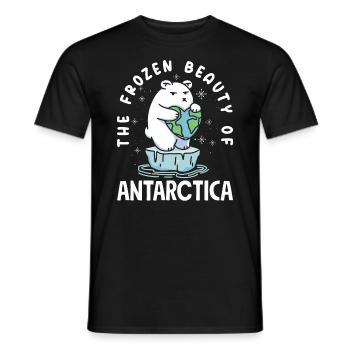 The frozen beauty of Antarctica Expedition - Men's T-Shirt - black - Front - AI Model Male 178 light (178cm)