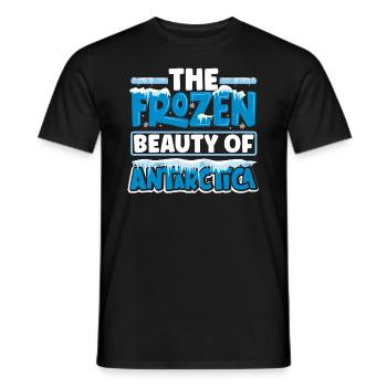 The frozen beauty of Antarctica Expedition - Men's T-Shirt - black - Front - AI Model Male 178 light (178cm)
