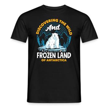 Discovering the wild and frozen land of Antarctica - Männer T-Shirt - Schwarz - Vorne - AI Model Male 178 light (178cm)