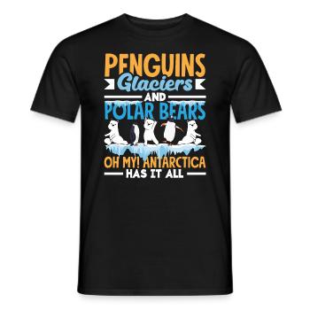 Penguins Glaciers and Polar Bears Expedition - Männer T-Shirt - Schwarz - Vorne - AI Model Male 178 light (178cm)
