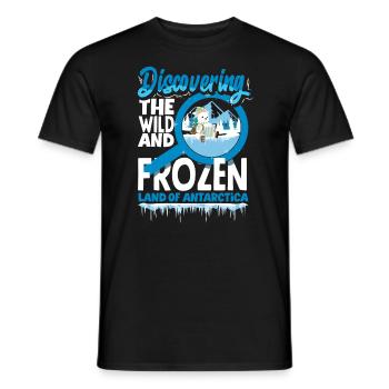 Discovering the wild and frozen land of Antarctica - Männer T-Shirt - Schwarz - Vorne - AI Model Male 178 light (178cm)