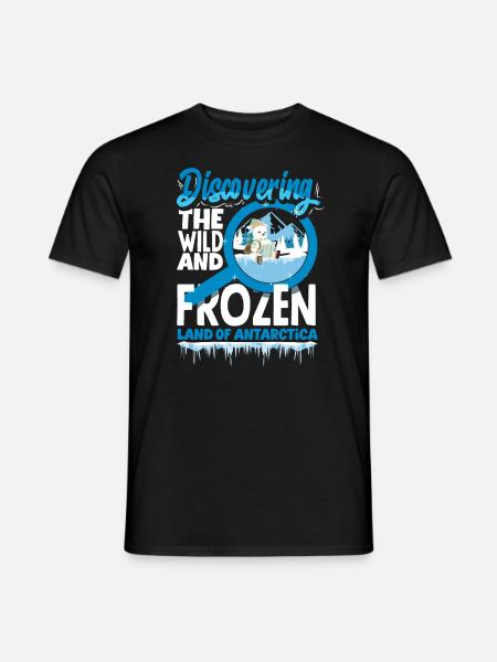 Discovering the wild and frozen land of Antarctica - Men's T-Shirt - black