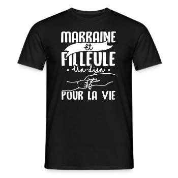 Marraine et filleule - T-shirt homme - noir - Devant - AI Model Male 178 light (178cm)