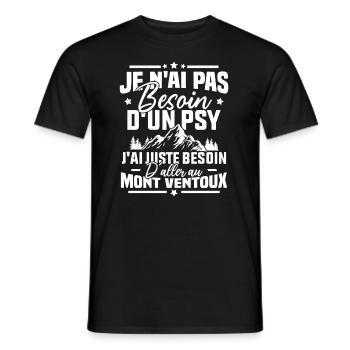 J'ai juste besoin d'aller au mont ventoux Humour - T-shirt homme - noir - Devant - AI Model Male 178 light (178cm)