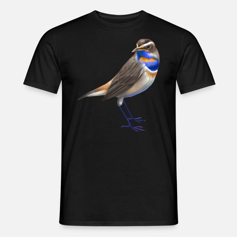 Blaukehlchen Vogel - Männer T-Shirt - Schwarz