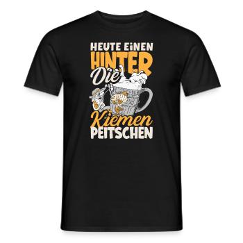 Heute einen hinter die Kiemen peitschen Bier - Männer T-Shirt - Schwarz - Vorne - AI Model Male 178 light (178cm)