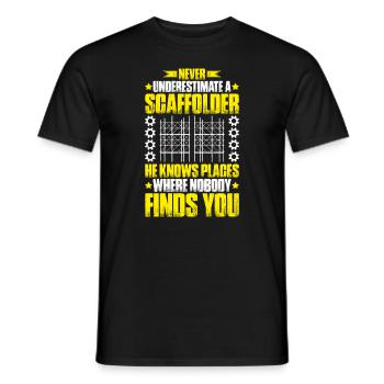 Échafaudage Échafaudage Échafaudage Assembleur d’échafaudage Échafaudage - T-shirt homme - noir - Devant - AI Model Male 178 light (178cm)