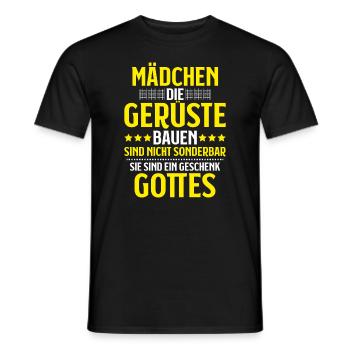 Gerüstbauer Gerüstbau Gerüstmonteur Scaffolder - Männer T-Shirt - Schwarz - Vorne - AI Model Male 178 light (178cm)