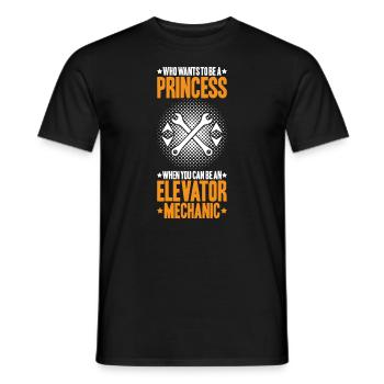 Elevator Fitter Elevator Mechanic Elevator Mechanic - Men's T-Shirt - black - Front - AI Model Male 178 light (178cm)