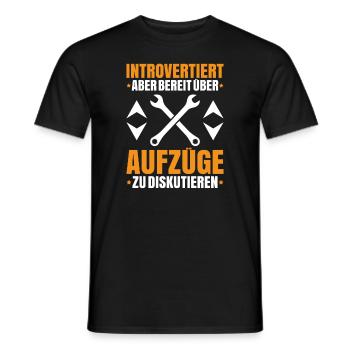 Aufzugsmonteur Aufzugsmechaniker Elevator Mechanic - Männer T-Shirt - Schwarz - Vorne - AI Model Male 178 light (178cm)