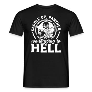 Saddle up, partenaire, nous allons en enfer Dark - T-shirt homme - noir - Devant - AI Model Male 178 light (178cm)