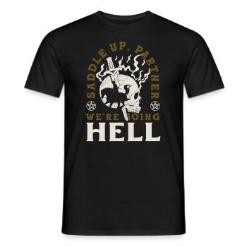 Saddle up, partenaire, nous allons en enfer Dark - T-shirt homme - noir - Devant - AI Model Male 178 light (178cm)