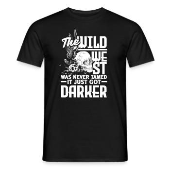 Le Far West n’a jamais été apprivoisé, il est juste devenu plus sombre - T-shirt homme - noir - Devant - AI Model Male 178 light (178cm)