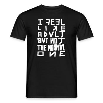 Erwachsen aber nicht normal - Männer T-Shirt - Schwarz - Vorne - AI Model Male 178 light (178cm)