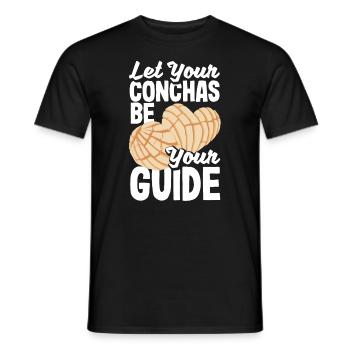 Conchas Design pour un amateur de cuisine mexicaine avec - T-shirt homme - noir - Devant - AI Model Male 178 light (178cm)