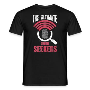 The Ultimate Truth Seekers, Forensic Experts - Men's T-Shirt - black - Front - AI Model Male 178 light (178cm)