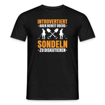 Sondengänger Sondler Metalldetektor Detectorist - Männer T-Shirt - Schwarz - Vorne - AI Model Male 178 light (178cm)