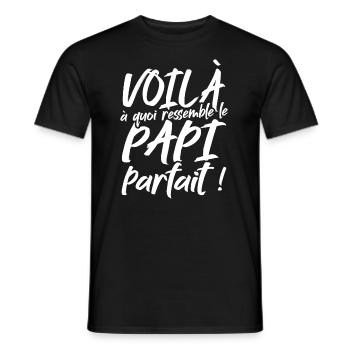 Voilà à quoi ressemble le papi parfait - T-shirt homme - noir - Devant - AI Model Male 178 light (178cm)