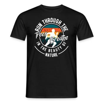 Run through the trees - Männer T-Shirt - Schwarz - Vorne - AI Model Male 178 light (178cm)