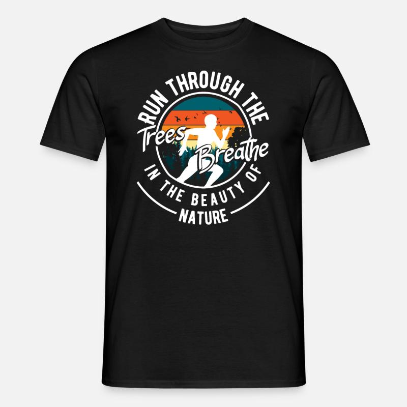 Run through the trees - Männer T-Shirt - Schwarz