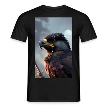 Eagle - Men's T-Shirt - black - Front - AI Model Male 178 light (178cm)