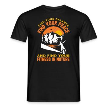 Find your balance, find your peace, and find your - Men's T-Shirt - black - Front - AI Model Male 178 light (178cm)