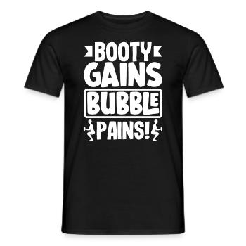 Booty Gains Bubble Pains - Männer T-Shirt - Schwarz - Vorne - AI Model Male 178 light (178cm)