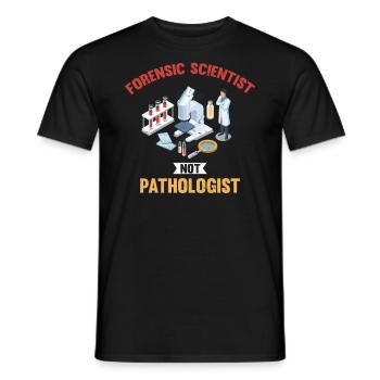 Forensiker, Kein Pathologe, Ermittler - Männer T-Shirt - Schwarz - Vorne - AI Model Male 178 light (178cm)