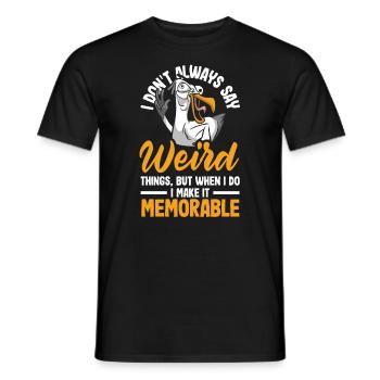 Je ne dis pas toujours des choses bizarres - T-shirt homme - noir - Devant - AI Model Male 178 light (178cm)
