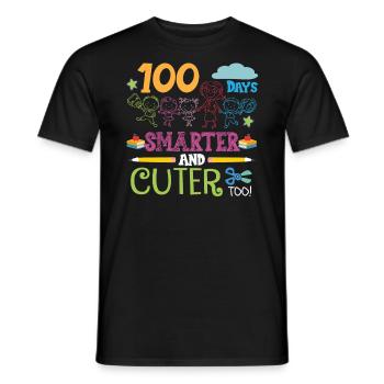 100 jours plus intelligents et plus mignons - T-shirt homme - noir - Devant - AI Model Male 178 light (178cm)