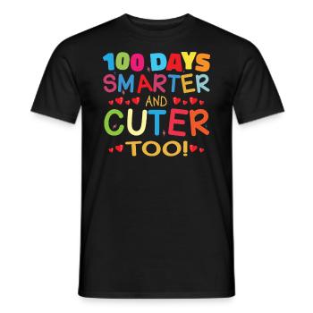 100 jours plus intelligents et plus mignons - T-shirt homme - noir - Devant - AI Model Male 178 light (178cm)