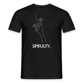 One Line Woman - Men's T-Shirt - black - Front - AI Model Male 178 light (178cm)