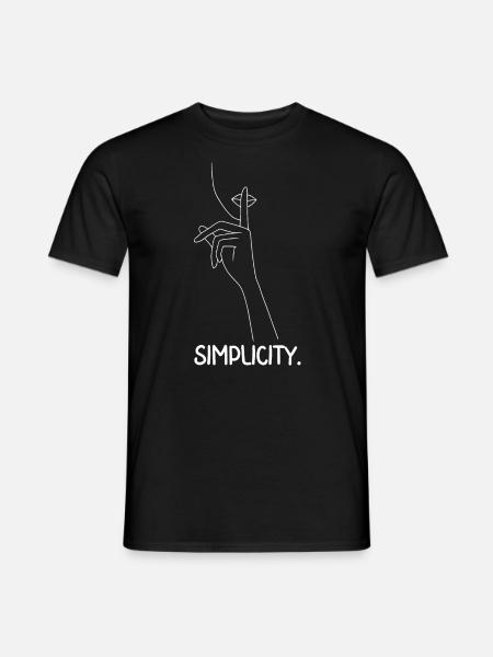 One Line Frau - Männer T-Shirt - Schwarz