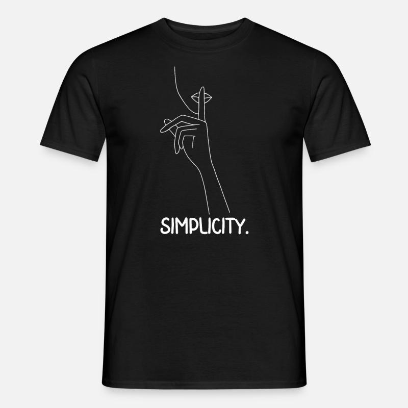 One Line Frau - Männer T-Shirt - Schwarz